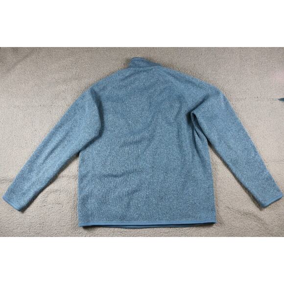 Patagonia Jacket Mens L Blue Better Sweater Fleece 1/4 Zip Pull Over Hiking - Picture 2 of 7